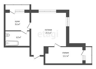 Продам 2-комнатную квартиру, 52.6 м2, Красноярский край, улица Дмитрия Мартынова, 24