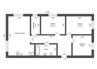 Продам дом, 85 м2, Тюменская область, Брусничная улица