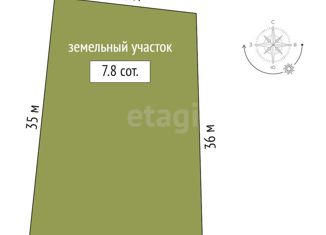 Земельный участок на продажу, 7.8 сот., Тюмень, Восточный округ, улица Василия Гольцова