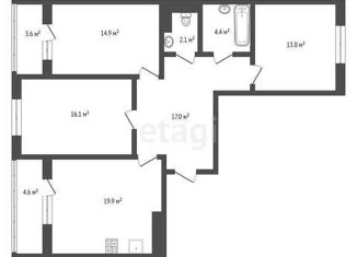 Продам 3-комнатную квартиру, 91.5 м2, Новороссийск, ЖК Облака