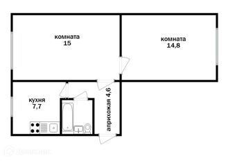 Продам двухкомнатную квартиру, 44.1 м2, Свердловская область, Походная улица, 68