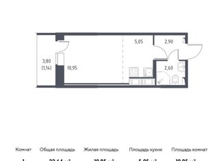 Продажа квартиры студии, 22.64 м2, Колпино, ЖК Новое Колпино, жилой комплекс Новое Колпино, к34