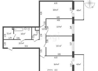 Продам 3-ком. квартиру, 89.8 м2, Санкт-Петербург, ЖК Новоорловский, Суздальское шоссе, 26к2