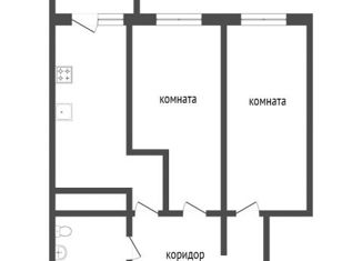 Продам 2-ком. квартиру, 57 м2, посёлок Молодёжный, Сказочная улица, 10