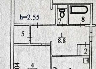 Продаю 2-ком. квартиру, 54.8 м2, Елизово, Северная улица, 20