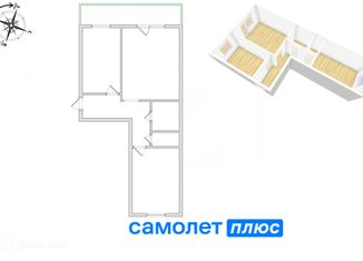 Продаю 2-комнатную квартиру, 52.8 м2, Кемеровская область, улица Серебряный Бор, 25