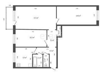 Продам 3-ком. квартиру, 58.8 м2, посёлок Солонцы, улица Новостроек, 5