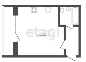 Продается квартира студия, 30.7 м2, Курган, улица Алексеева, 16В, Заозёрный район