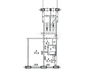 Продаю однокомнатную квартиру, 28.8 м2, Новосибирск, улица Кропоткина, 124/1, метро Гагаринская