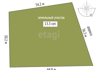 Участок на продажу, 13.34 сот., деревня Пышминка, Молодёжная улица, 5