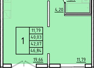 Продается 1-комнатная квартира, 40.03 м2, Санкт-Петербург, Образцовая улица, 6к1