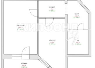 Продаю 2-ком. квартиру, 54 м2, Новосибирск, Обская улица, 50/2, Обская улица