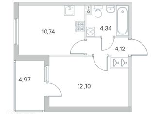 Продажа однокомнатной квартиры, 31 м2, посёлок Стрельна, ЖК Любоград