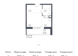 Квартира на продажу студия, 22.3 м2, поселение Рязановское, жилой комплекс Алхимово, к3.2