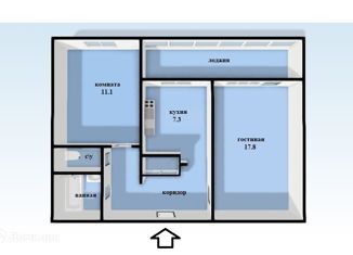 Продается двухкомнатная квартира, 48.4 м2, Екатеринбург, улица Амундсена, 70