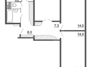 Продам 3-ком. квартиру, 77.4 м2, Москва, Чечёрский проезд, 66, район Южное Бутово