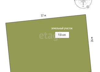 Продам участок, 9.8 сот., поселок Магистральный, Молодёжная улица
