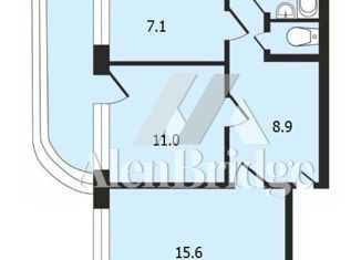 Продажа 2-ком. квартиры, 46.6 м2, Санкт-Петербург, Малая Карпатская улица, 13, муниципальный округ № 75