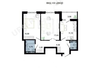 Продается 2-ком. квартира, 59.2 м2, Екатеринбург, Бессарабская улица, 1, Бессарабская улица