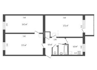 2-ком. квартира на продажу, 62 м2, Армянск, улица Иванищева, 1