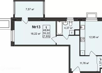 Продаю 1-ком. квартиру, 48.94 м2, Нижний Новгород, улица Гоголя, 14, улица Гоголя