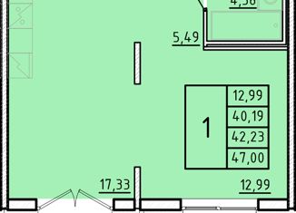 Продаю 1-комнатную квартиру, 40.19 м2, Санкт-Петербург, Образцовая улица, 6к1