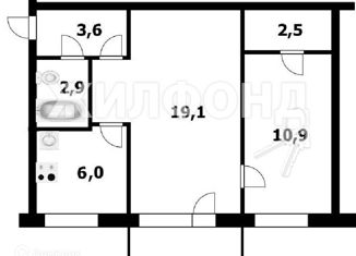 Продам двухкомнатную квартиру, 45.1 м2, Новосибирск, улица Достоевского, 3, метро Сибирская