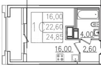Продам квартиру студию, 25 м2, Санкт-Петербург, проспект Юрия Гагарина, 32к5В, проспект Юрия Гагарина