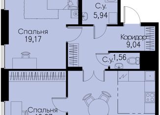Продажа двухкомнатной квартиры, 66.61 м2, Санкт-Петербург, улица Решетникова, 22И, улица Решетникова