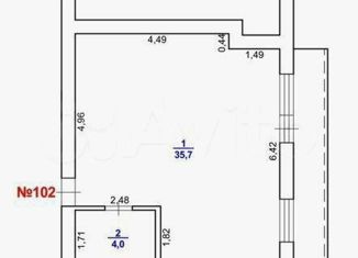 Продам квартиру студию, 40 м2, Аксай, улица Вартанова, 31