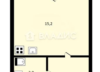 Продаю квартиру студию, 21.4 м2, Санкт-Петербург, Русановская улица, 24, муниципальный округ Народный