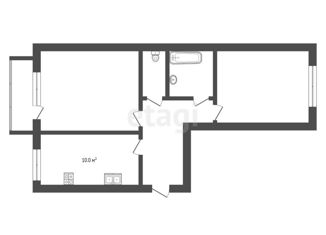 Продажа 2-ком. квартиры, 43.9 м2, Екатеринбург, Симферопольская улица, 33, Симферопольская улица