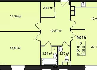 Продается 3-комнатная квартира, 94.25 м2, Нижний Новгород, улица Гоголя, 14, улица Гоголя