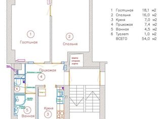 Сдача в аренду 2-ком. квартиры, 54 м2, Санкт-Петербург, улица Восстания, 53, улица Восстания