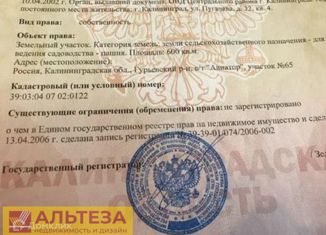 Продаю участок, 6 сот., поселок Малиновка, Центральная улица