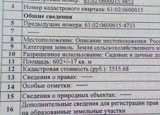Земельный участок на продажу, 6 сот., хутор Махин