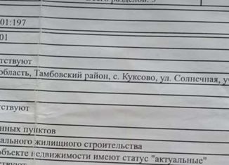 Продажа земельного участка, 10 сот., село Куксово