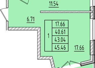 Продается 1-ком. квартира, 40.61 м2, посёлок Шушары, Образцовая улица, 6к1