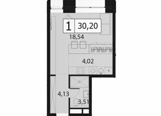 Продаю квартиру студию, 30.2 м2, Москва, Большой Волоколамский проезд, 23, станция Стрешнево