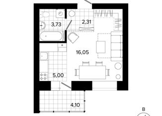 Однокомнатная квартира на продажу, 26.9 м2, Берёзовский, улица Победы, 3Б, ЖК Уют-Сити