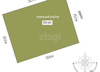 Продаю земельный участок, 8.6 сот., садоводческое некоммерческое товарищество Разбахта