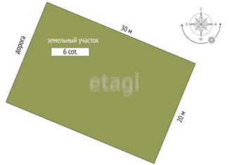 Продажа земельного участка, 6.1 сот., село Мирное