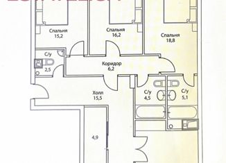 Продам 4-ком. квартиру, 140 м2, Москва, Шелепихинская набережная, 34к3, метро Шелепиха