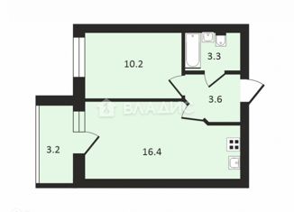 Продажа 1-комнатной квартиры, 35.1 м2, Вологда, улица Возрождения, 51, микрорайон Южный