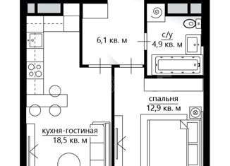 Продается двухкомнатная квартира, 42.4 м2, Москва, Шелепихинская набережная, 34к7, ЖК Сердце Столицы