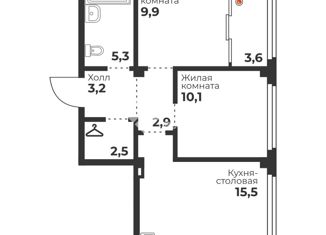 Продам 2-комнатную квартиру, 49.8 м2, Челябинская область, улица Братьев Кашириных, 80