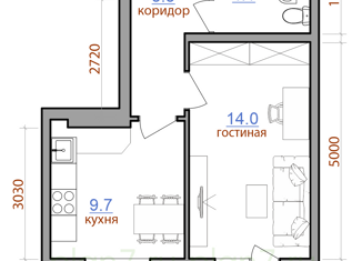 Продается 1-комнатная квартира, 37.2 м2, Иркутск, территория 1-й Ленинский квартал, 1, Ленинский округ