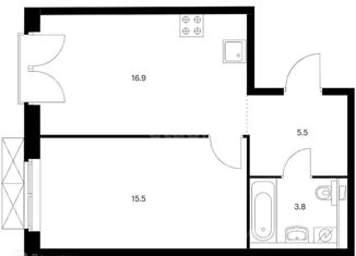 Продаю 1-ком. квартиру, 41.7 м2, Москва, ЖК Холланд Парк
