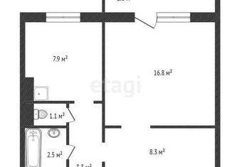 Продажа 1-ком. квартиры, 40 м2, Красноярск, улица Петра Подзолкова, 3А, ЖК Светлый