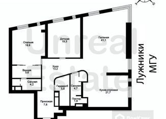 4-ком. квартира на продажу, 148.9 м2, Москва, Мосфильмовская улица, 8, метро Парк Победы